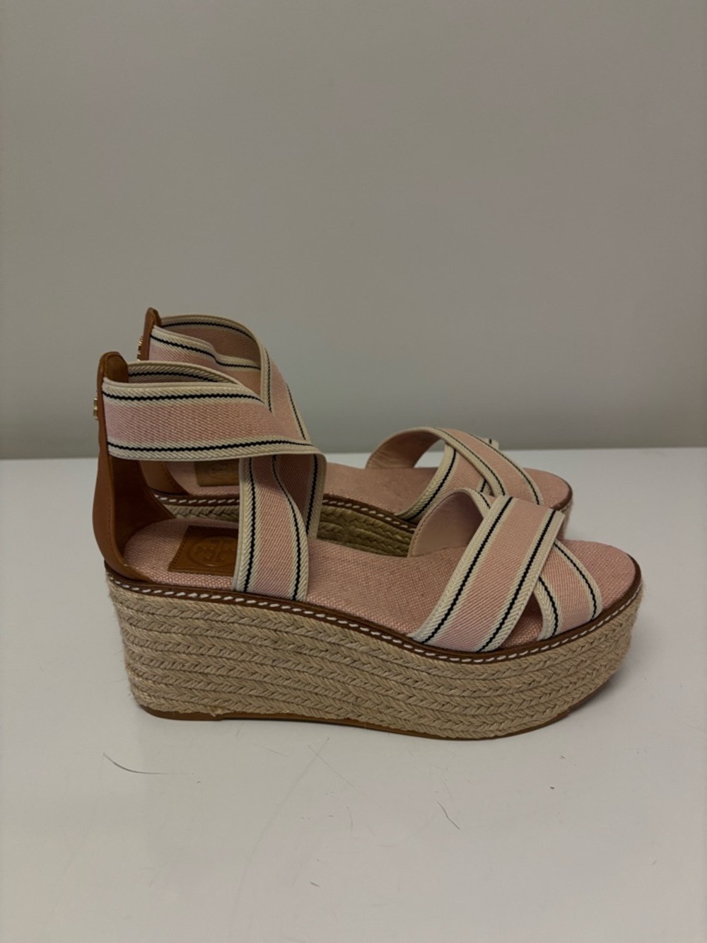 Tory Burch Frieda Espandrille Platform Wedge Sandals Women’s Size 6.5 - Picture 2 of 10